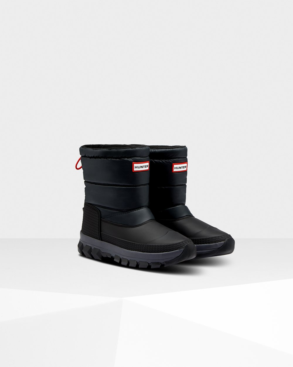Hunter Mujer Original Insulated Short - Botas de Nieve Negras - 457-WCDVEG